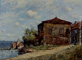 Paul Desire Trouillebert La Depart De La Gardeuse D'Oies painting